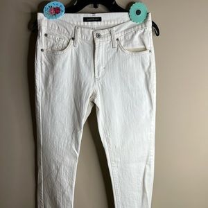 James Jeans white pearl straight leg jeans size 28